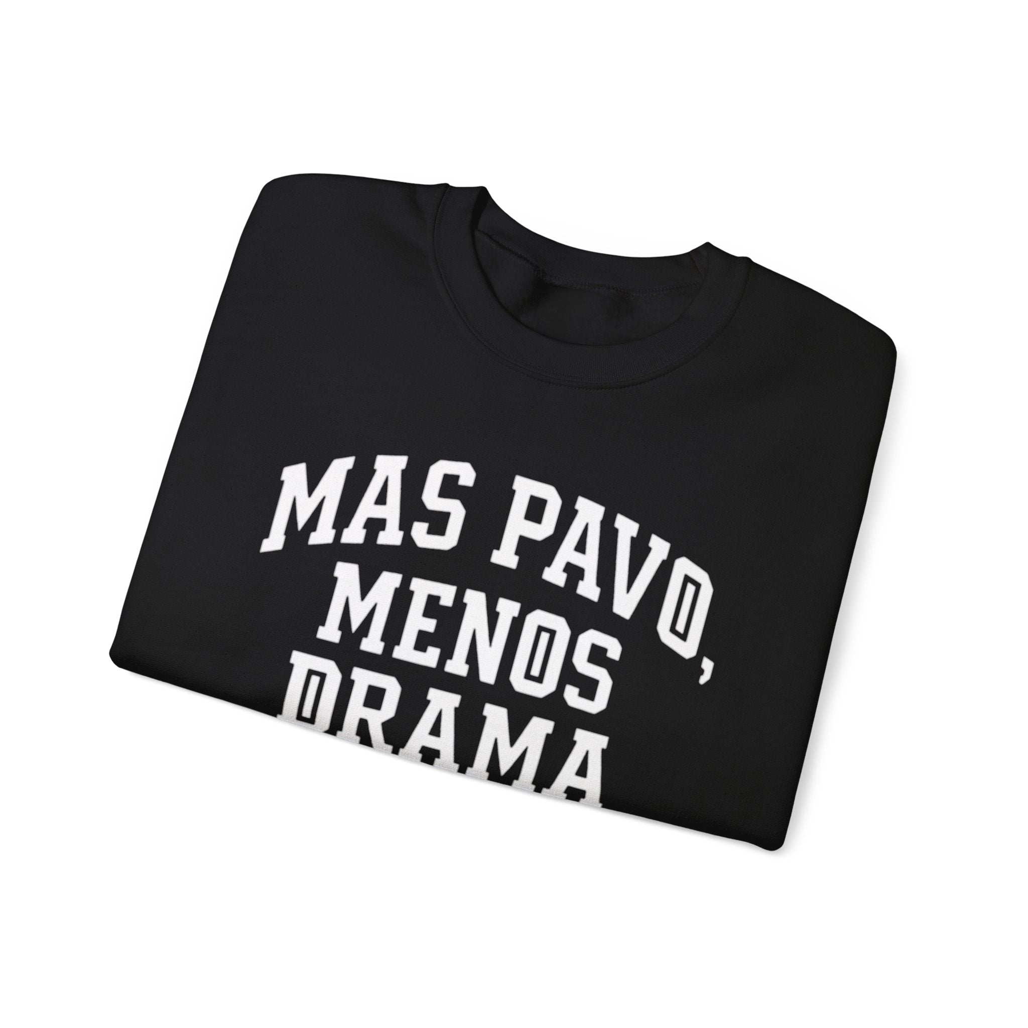 Mas Pavo Menos Drama Sweatshirt | Funny Spanish Thanksgiving Crewneck | Latino Family Holiday Sweater, Unisex Pullover